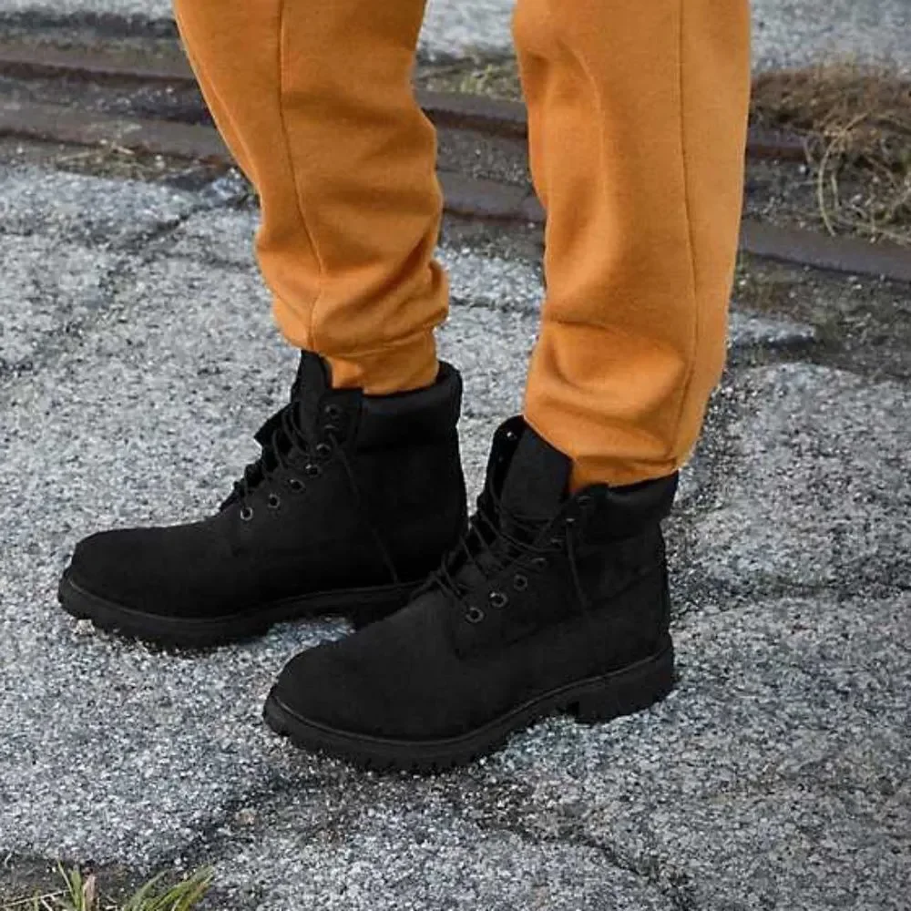 Timberland  Men's Classic Black‎ Nubuck Premium Boots With Antifatigue Sz…